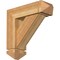 Ekena Millwork Traditional Arts and Crafts Rough Sawn Bracket w/ Offset Brace, Western Red Cedar, 6"W x 18"D x 18"H BKT0604X18X18TRA03RWR - alternate 1